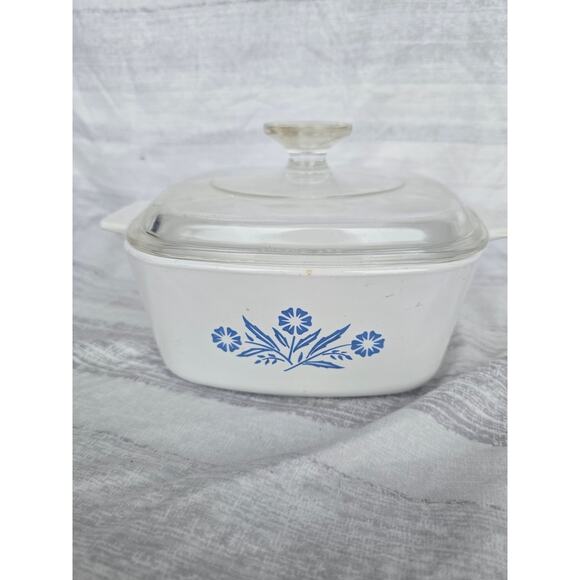Corning Ware Blue Cornflower 1½ Qt Casserole A-1½-B with PYREX A7C Lid - Picture 1 of 5